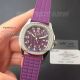 New 2019 Copy Patek Philippe Aquanaut 5067a Purple Dial Diamond Bezel Ladies Watch (7)_th.jpg